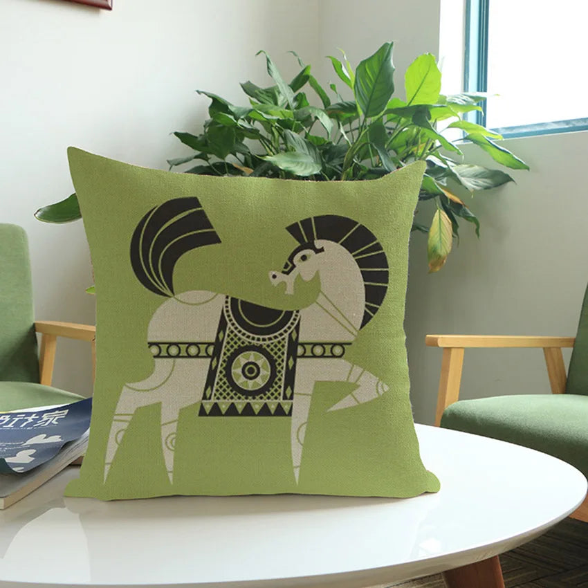 Pillows with horses on them