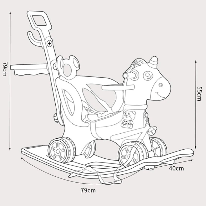 Rocking plastic horse