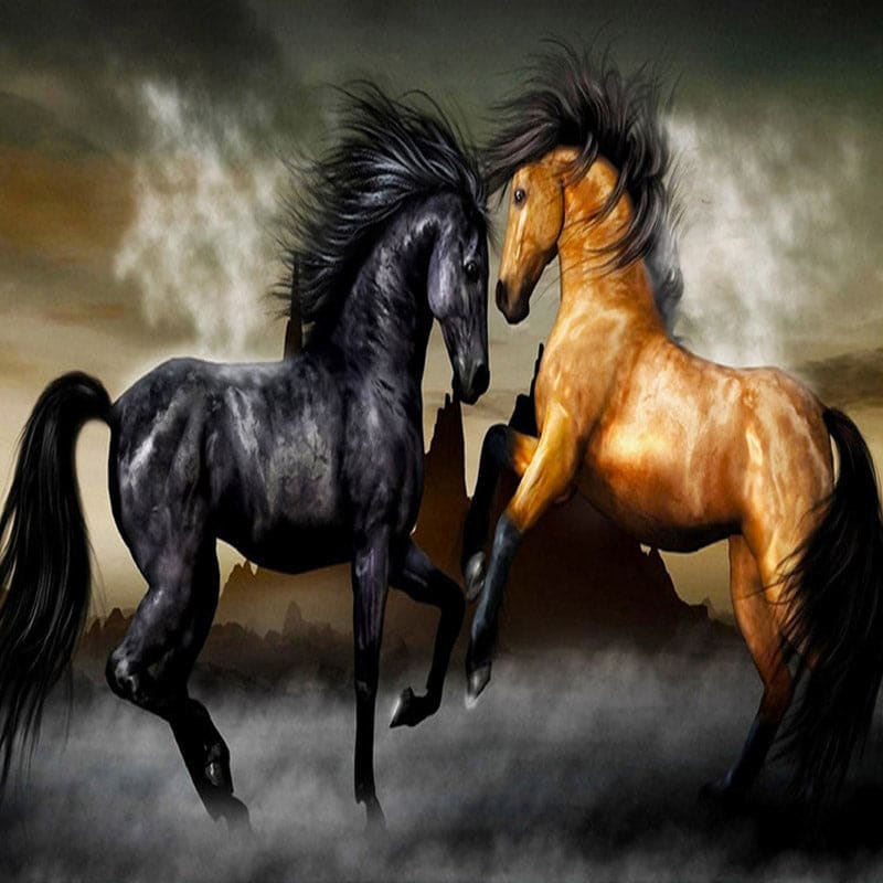 Running horses wall art - Dream Horse