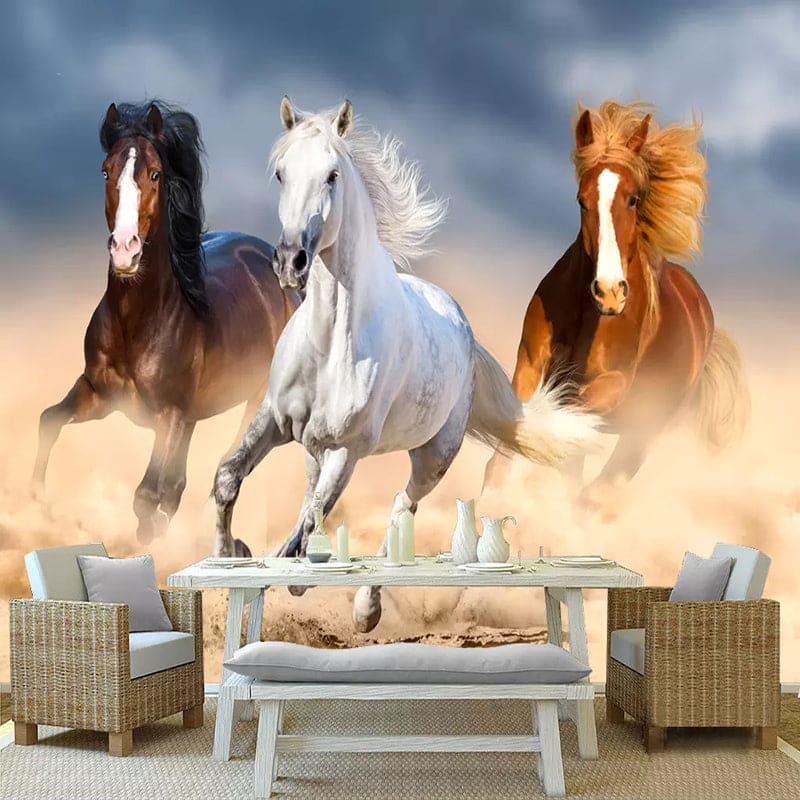 Running horses wall mural - Dream Horse