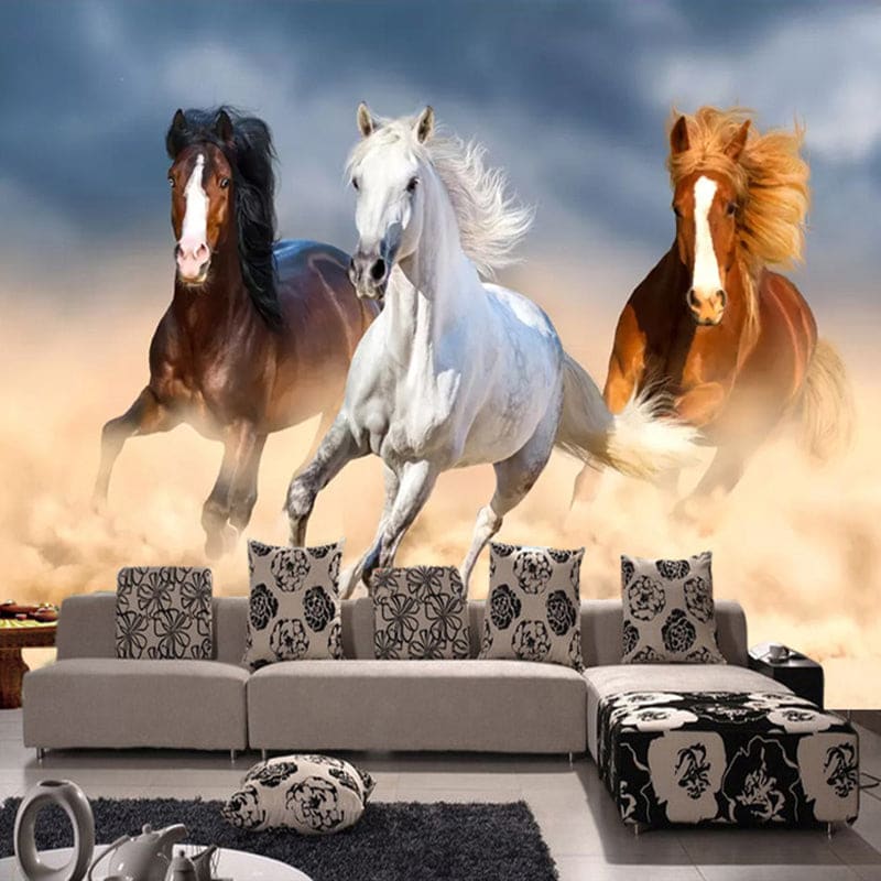 Running horses wall mural - Dream Horse