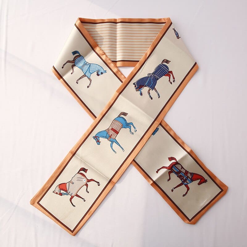 Silk vintage horse scarf - Dream Horse