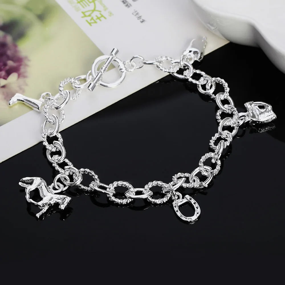 Sterling horse bracelet
