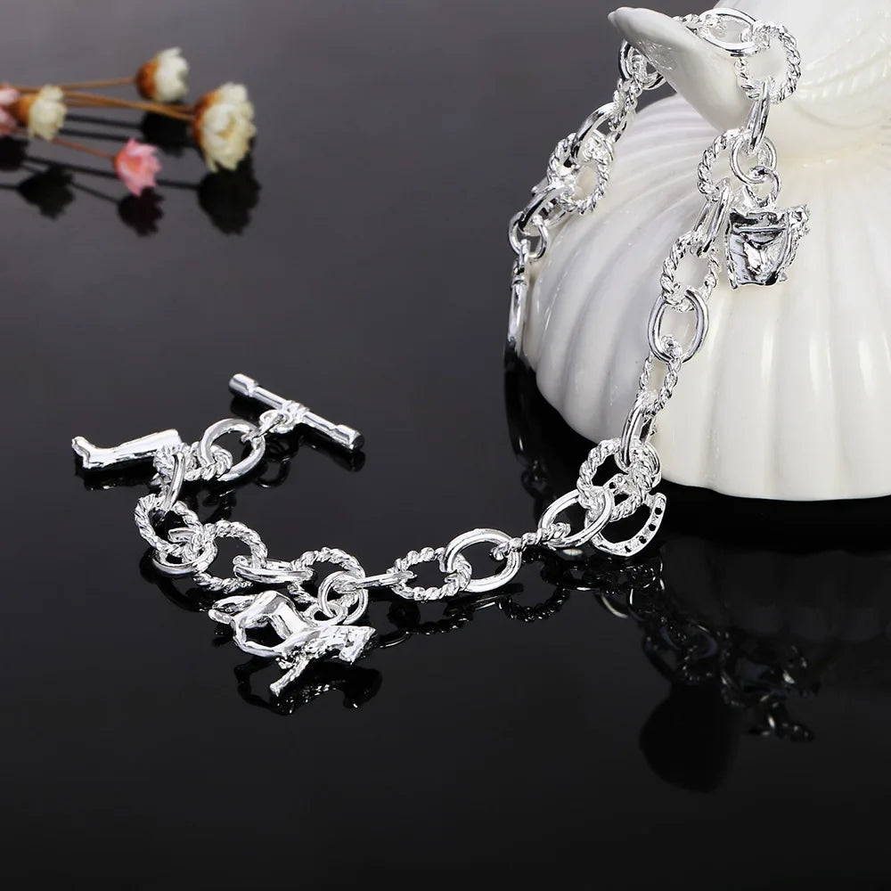 Sterling horse bracelet