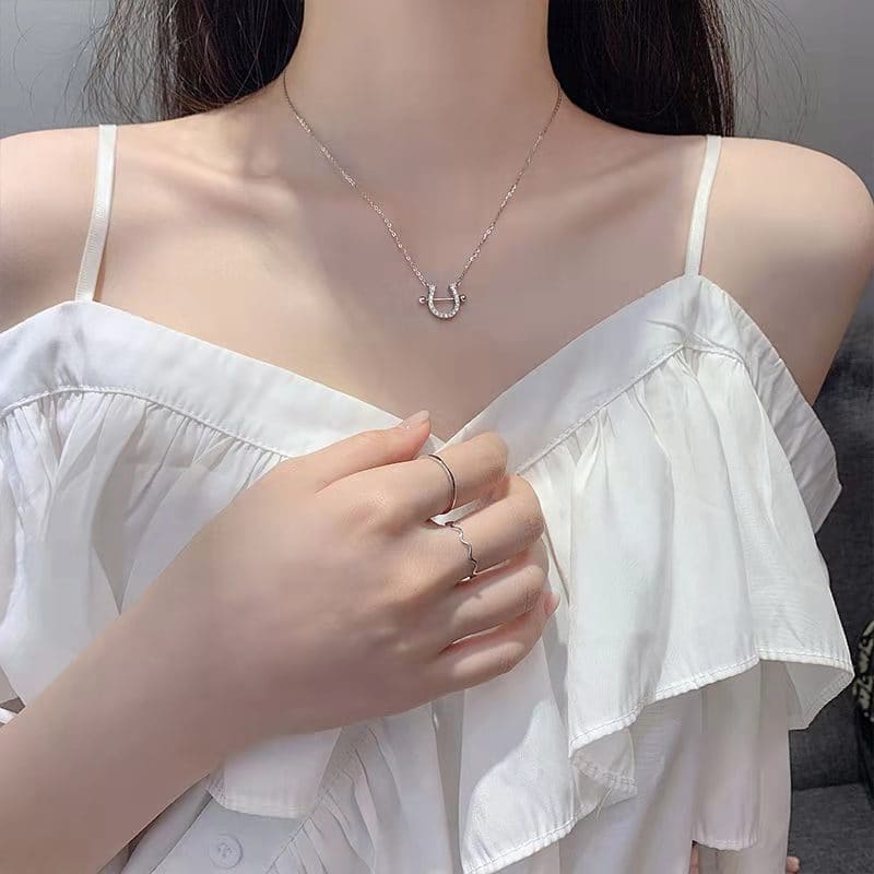 Sterling silver horseshoe necklace (Girl) - Dream Horse