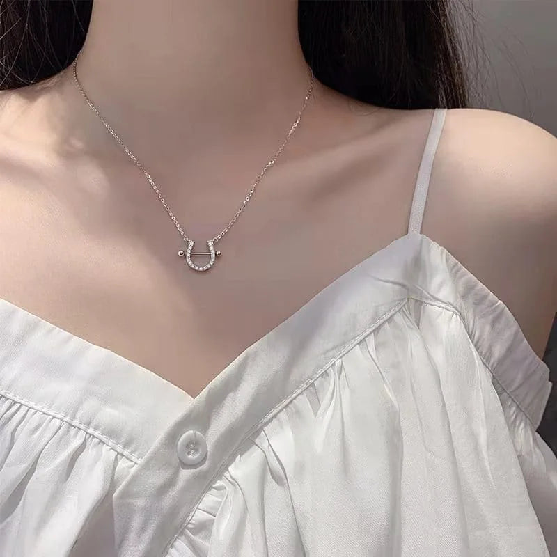Sterling silver horseshoe necklace (Girl) - Dream Horse