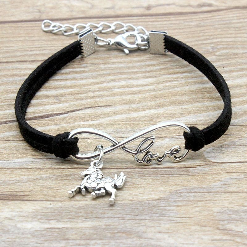 Suede leather horse bracelet - Dream Horse