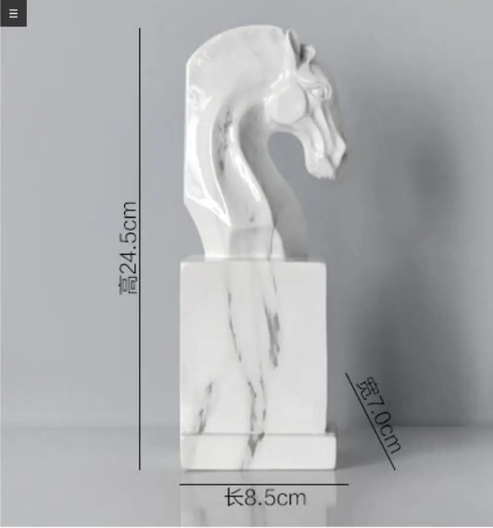 White horse bookends