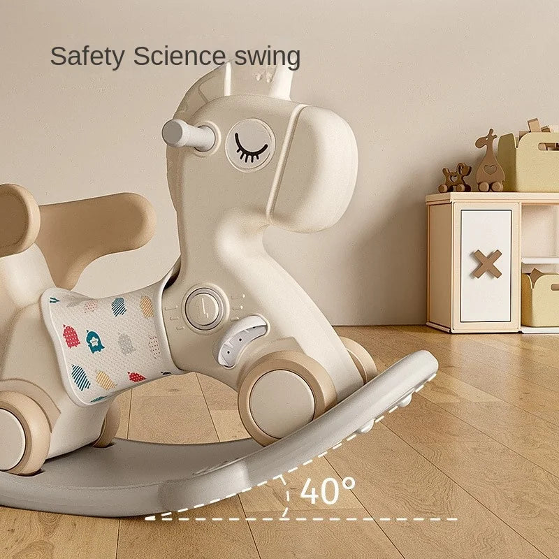 White rocking horse for nursery