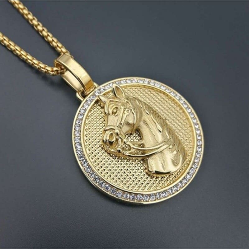 14k gold horse pendant (Coin) - Dream Horse