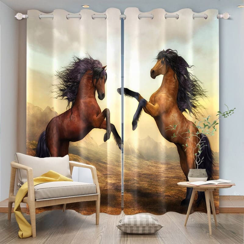 3D horse print curtains - Dream Horse