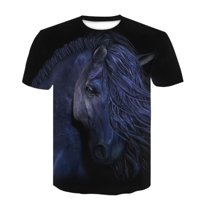 Black horse shirt (MEN) - Dream Horse