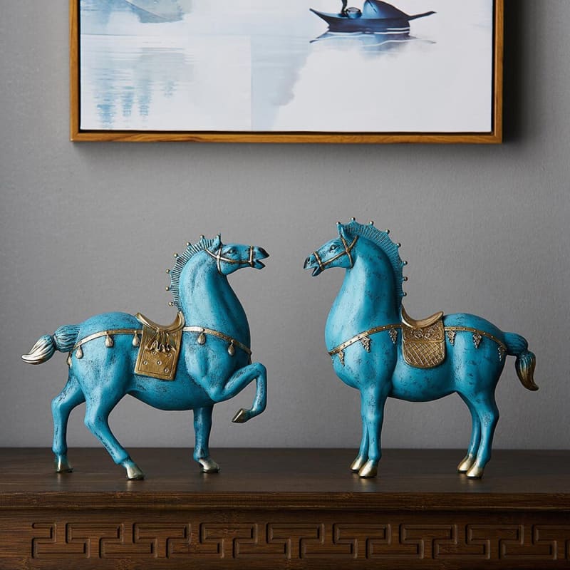 Blue horse sculpture - Dream Horse