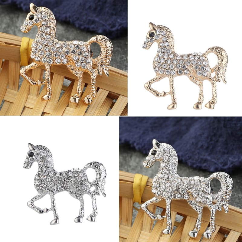 Crystal horse brooch (women) - Dream Horse