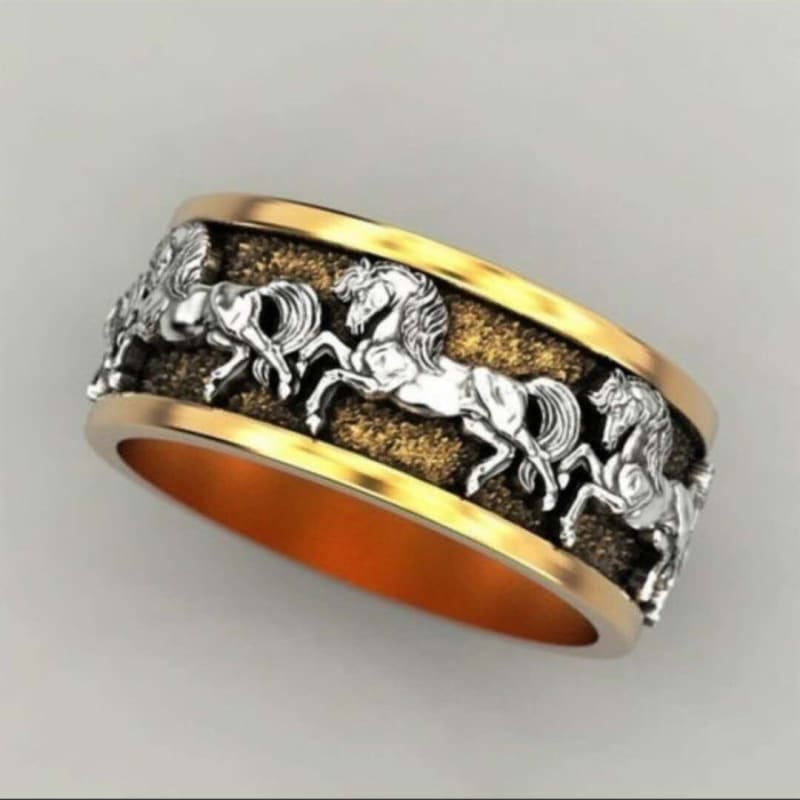 Galloping horse ring gold - Dream Horse
