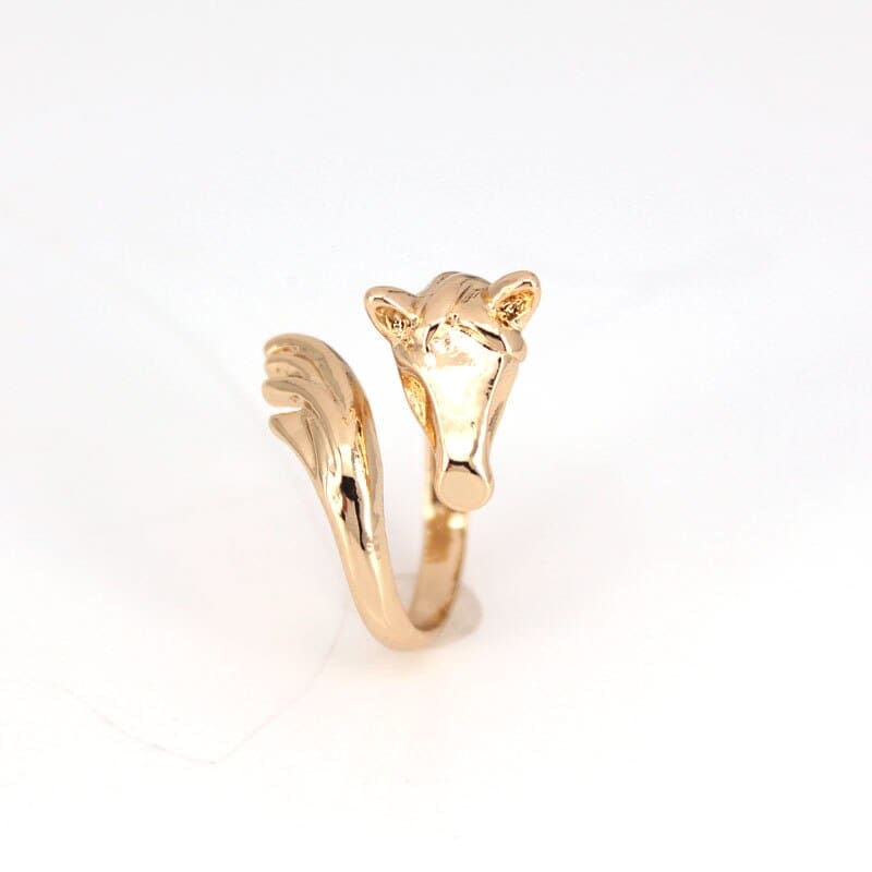 Gold horse head ring - Dream Horse