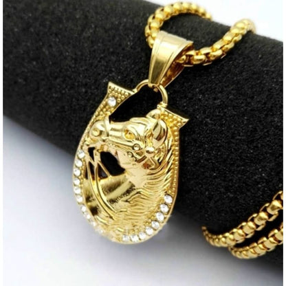 Gold horse pendant necklace - Dream Horse