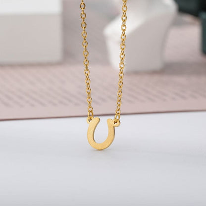 Gold horse shoe necklace - Dream Horse