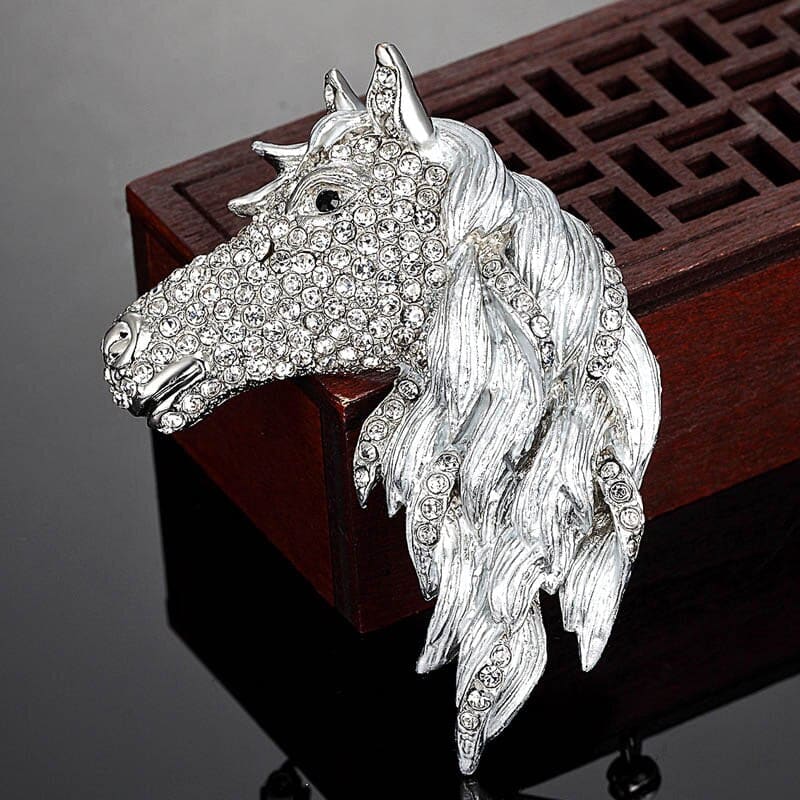 Horse brooch in pewter alloy - Dream Horse