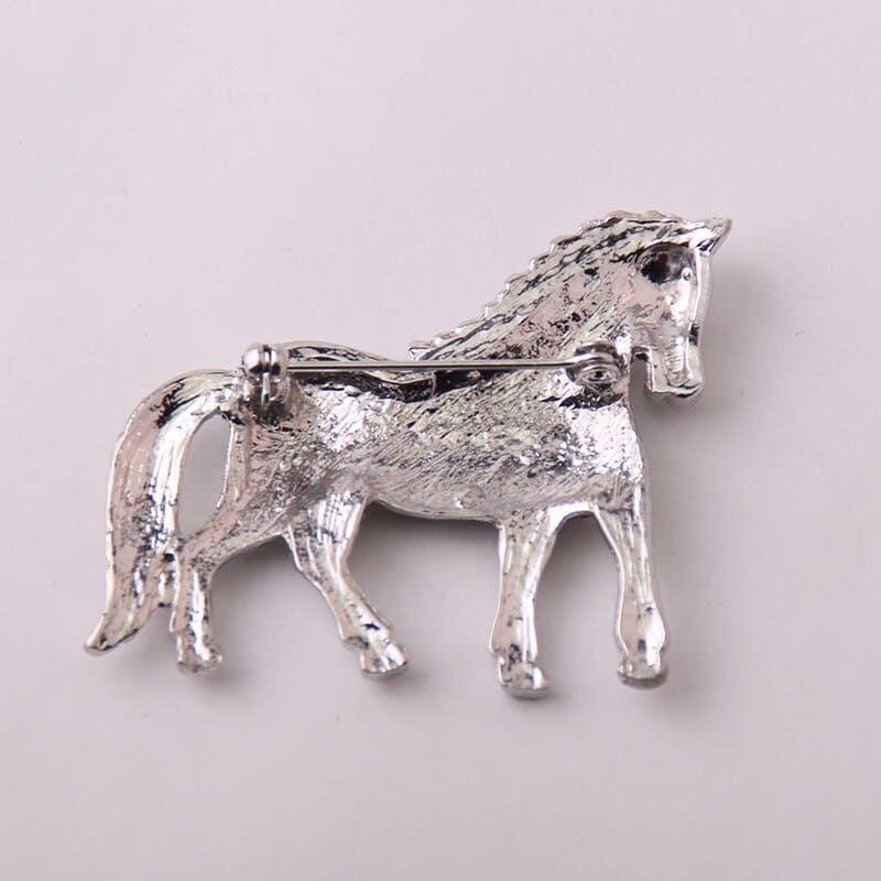 Horse brooch in rhodium - Dream Horse