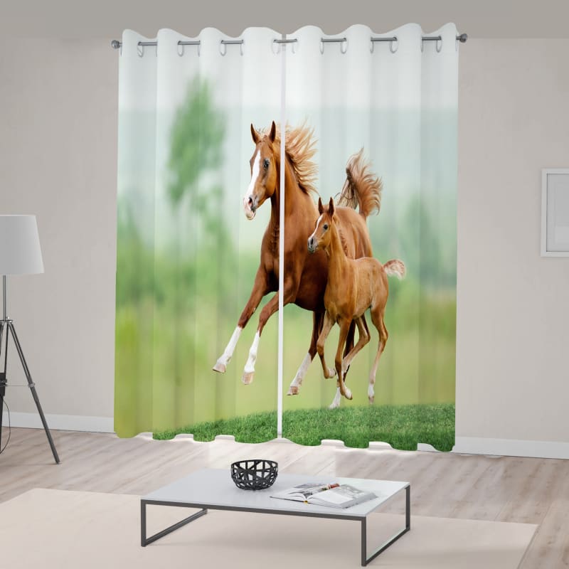 Horse curtains brown - Dream Horse