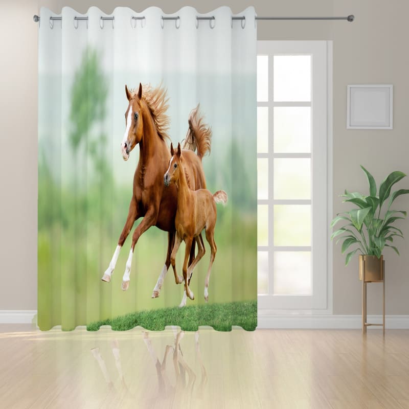 Horse curtains brown - Dream Horse