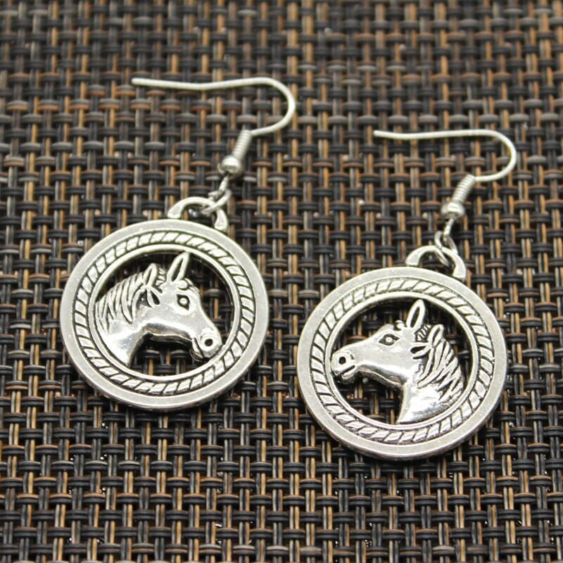 Horse earrings (silver color) - Dream Horse