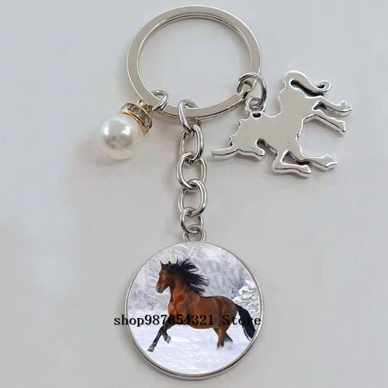 Horse keychain cabochon - Dream Horse