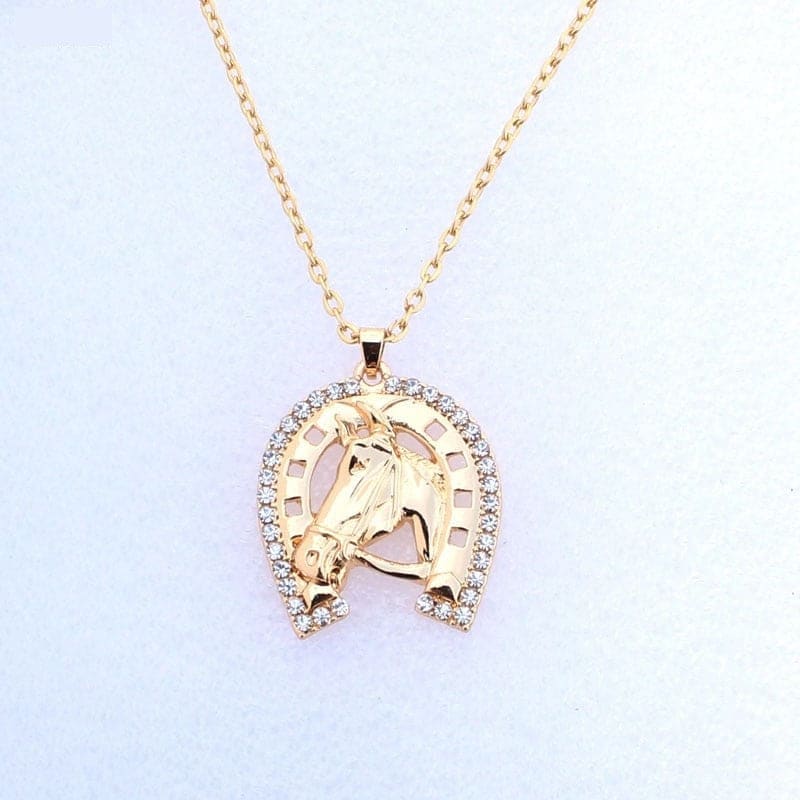 Horse necklace for girl (Gold) - Dream Horse