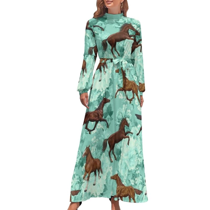 Horse print dress (Women) - Dream Horse