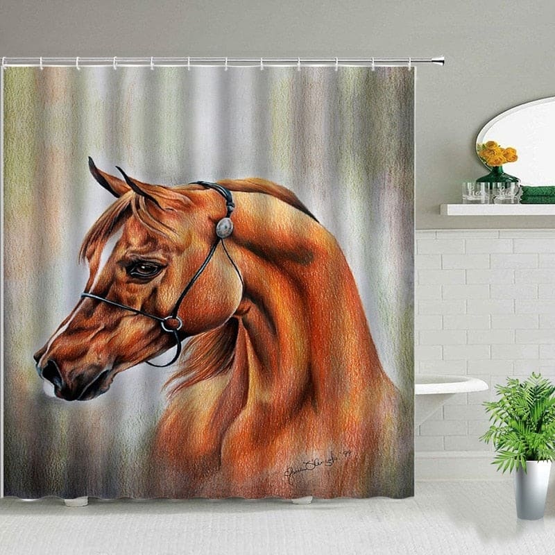 Horse print shower curtain - Dream Horse