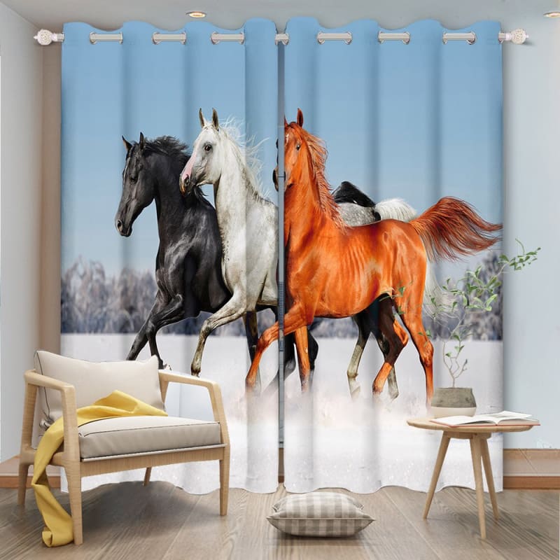 Horse themed bedroom curtains - Dream Horse