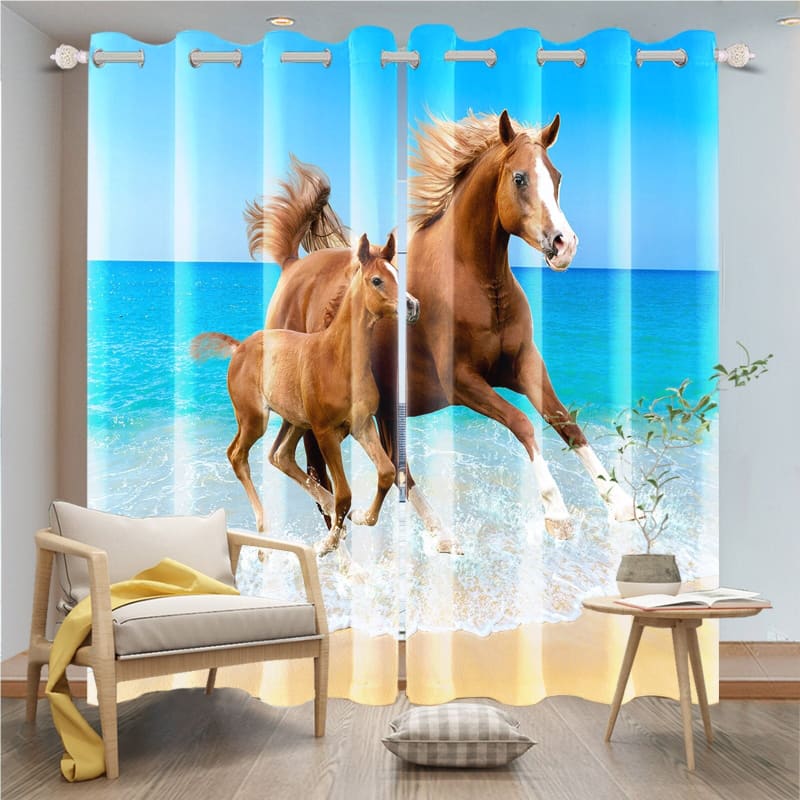 Horse themed window curtains - Dream Horse