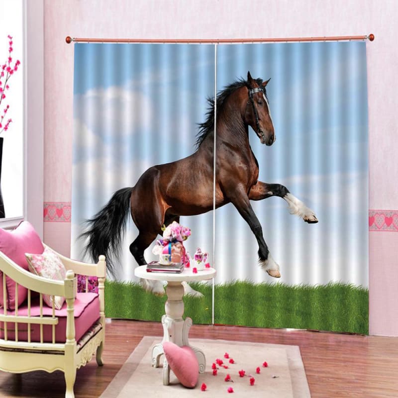 Horse trailer window curtains - Dream Horse