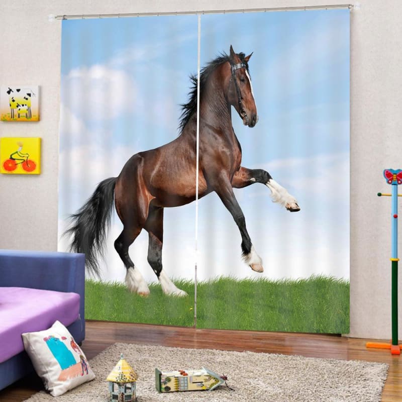 Horse trailer window curtains - Dream Horse