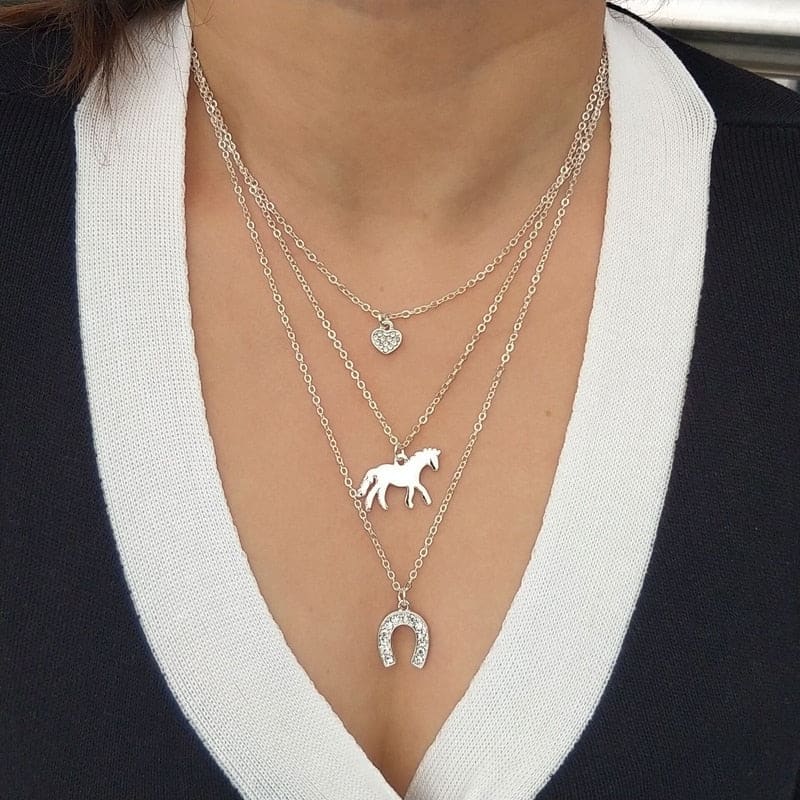 Horseshoe birthstone necklace - Dream Horse