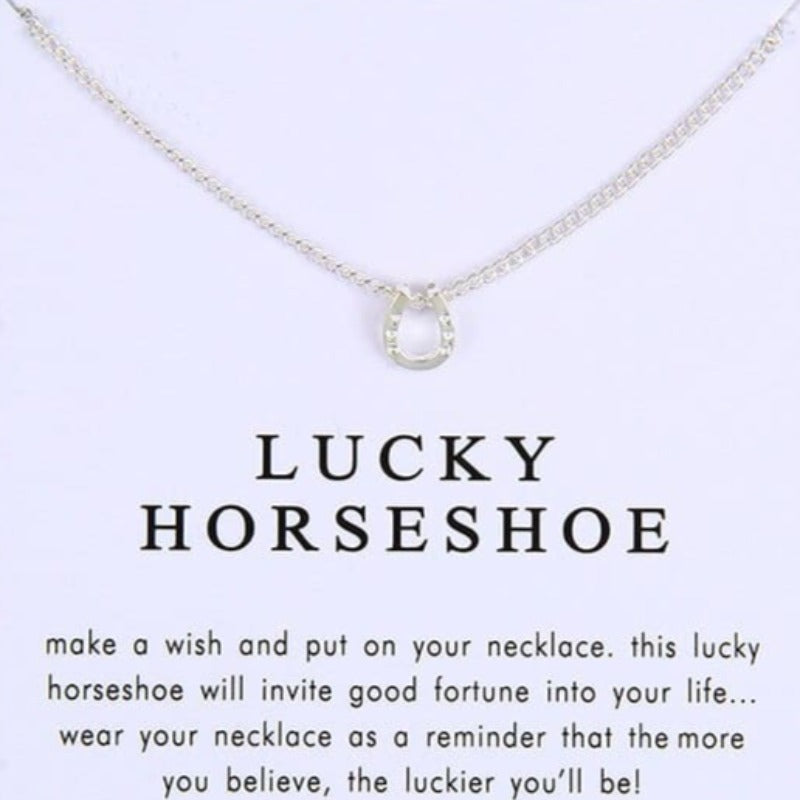 Lucky horseshoe necklace silver- Dream Horse