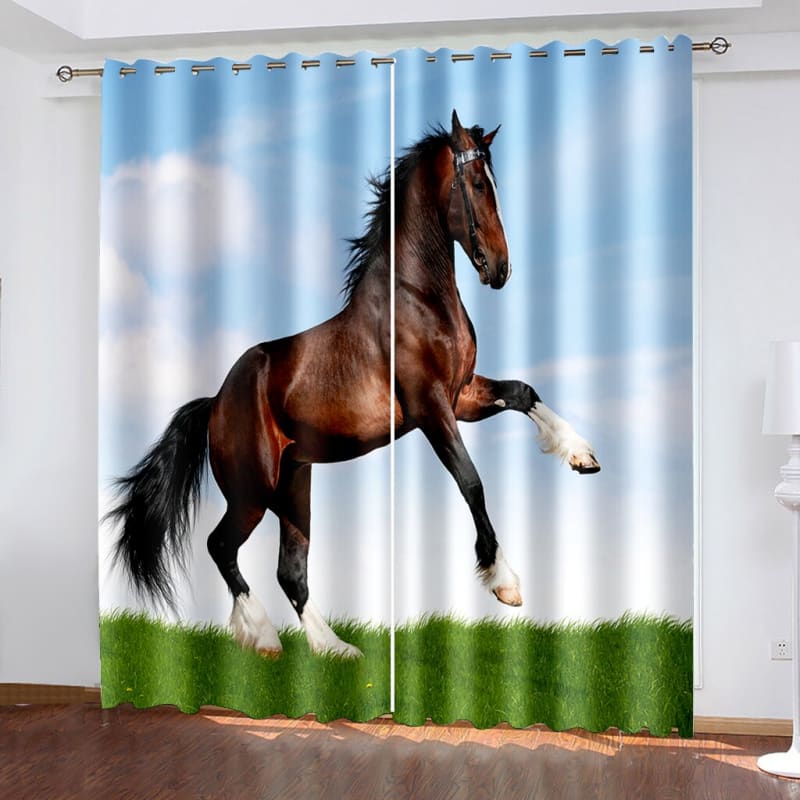 Lace curtains with horses - Dream Horse