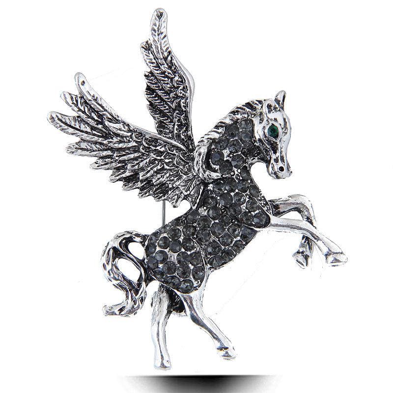 Lady’s horse brooch in shiny metal - Dream Horse