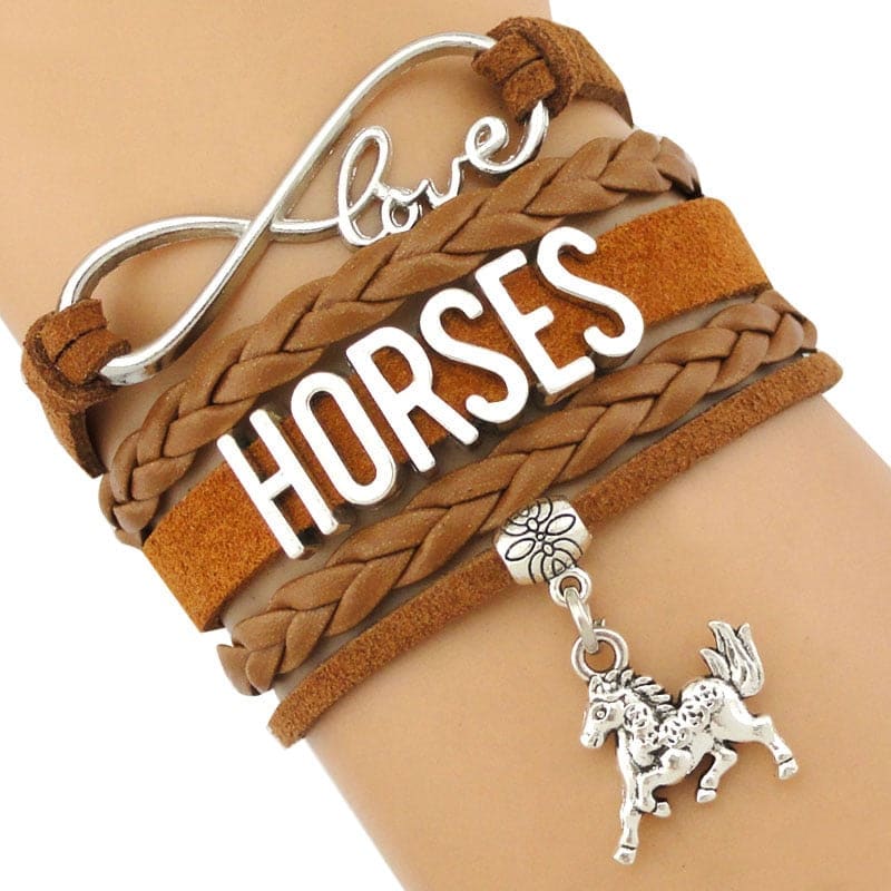 Leather bracelet with horse name - Dream Horse