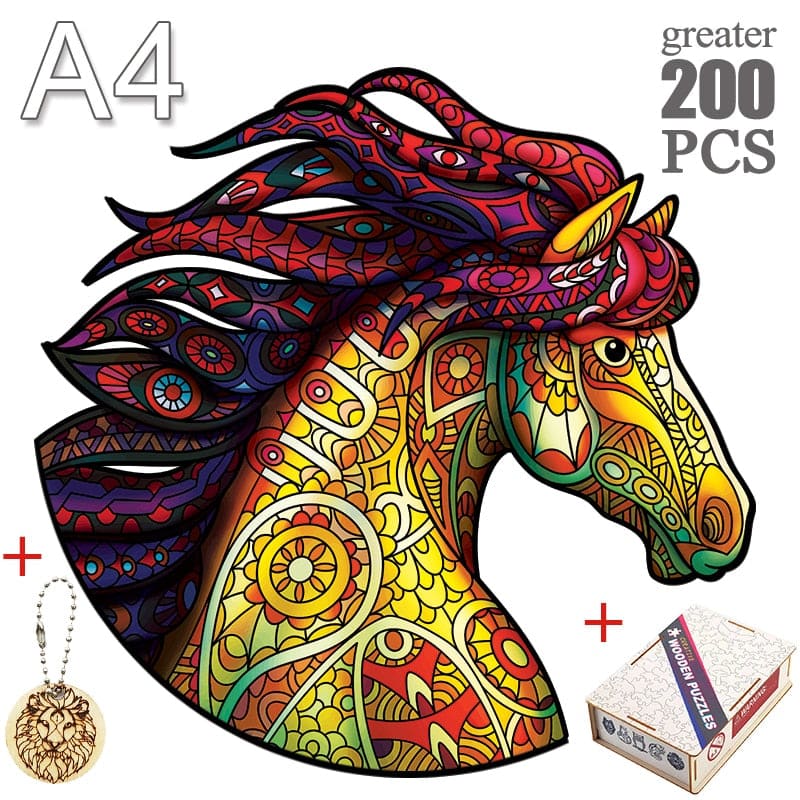 Puzzles with horses (wooden) - Dream Horse