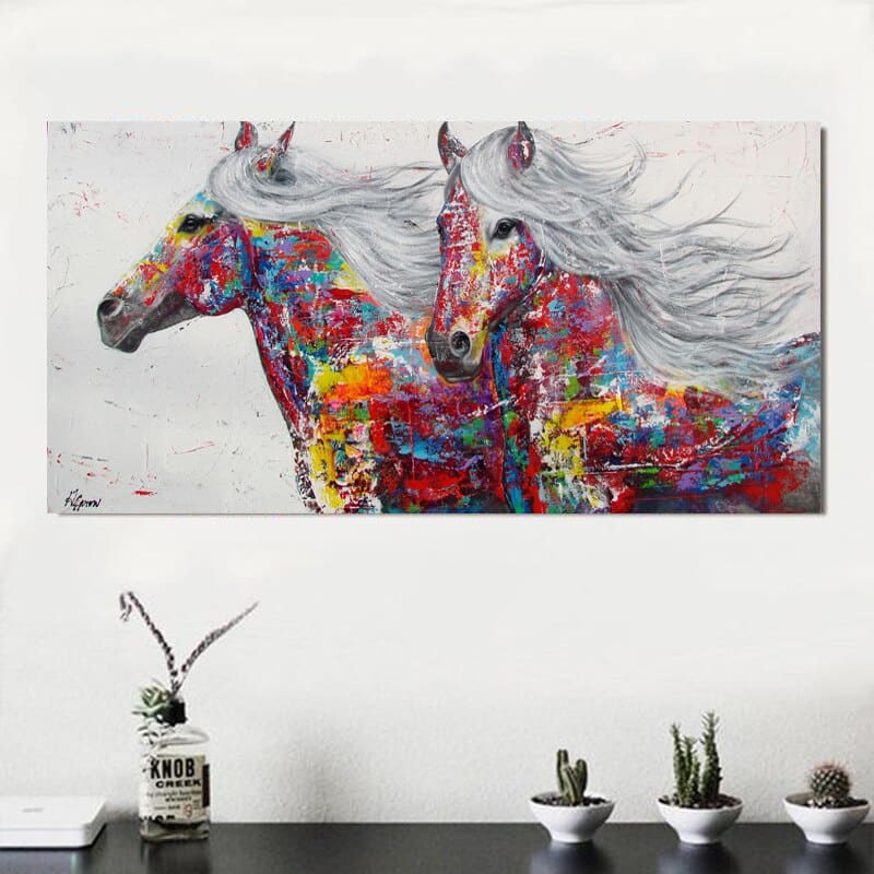 Running horse canvas painting - Dream Horse
