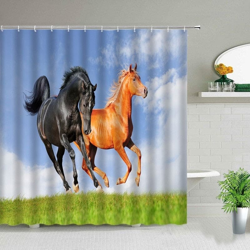 Rustic shower curtains - Dream Horse