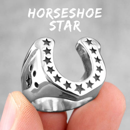 Silver U-shaped horseshoe ring - Dream Horse