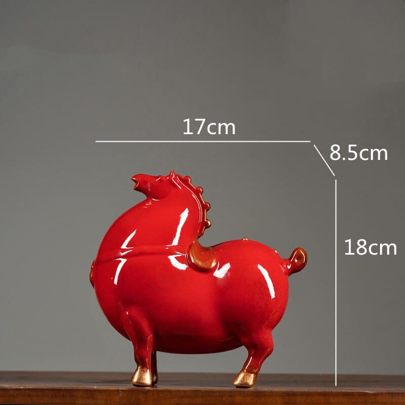 Vintage Horse Sculpture (Red) - Dream Horse