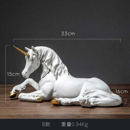White horse statue decor - Dream Horse