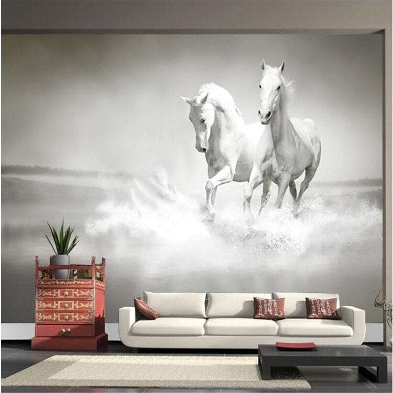 White horse wall mural - Dream Horse
