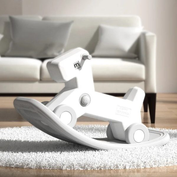 White rocking horse