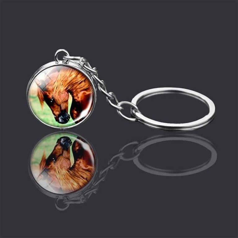 Custom horse keychain (cowboy) - Dream Horse