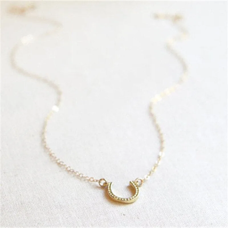 Horseshoe necklace gold Canada - Dream Horse